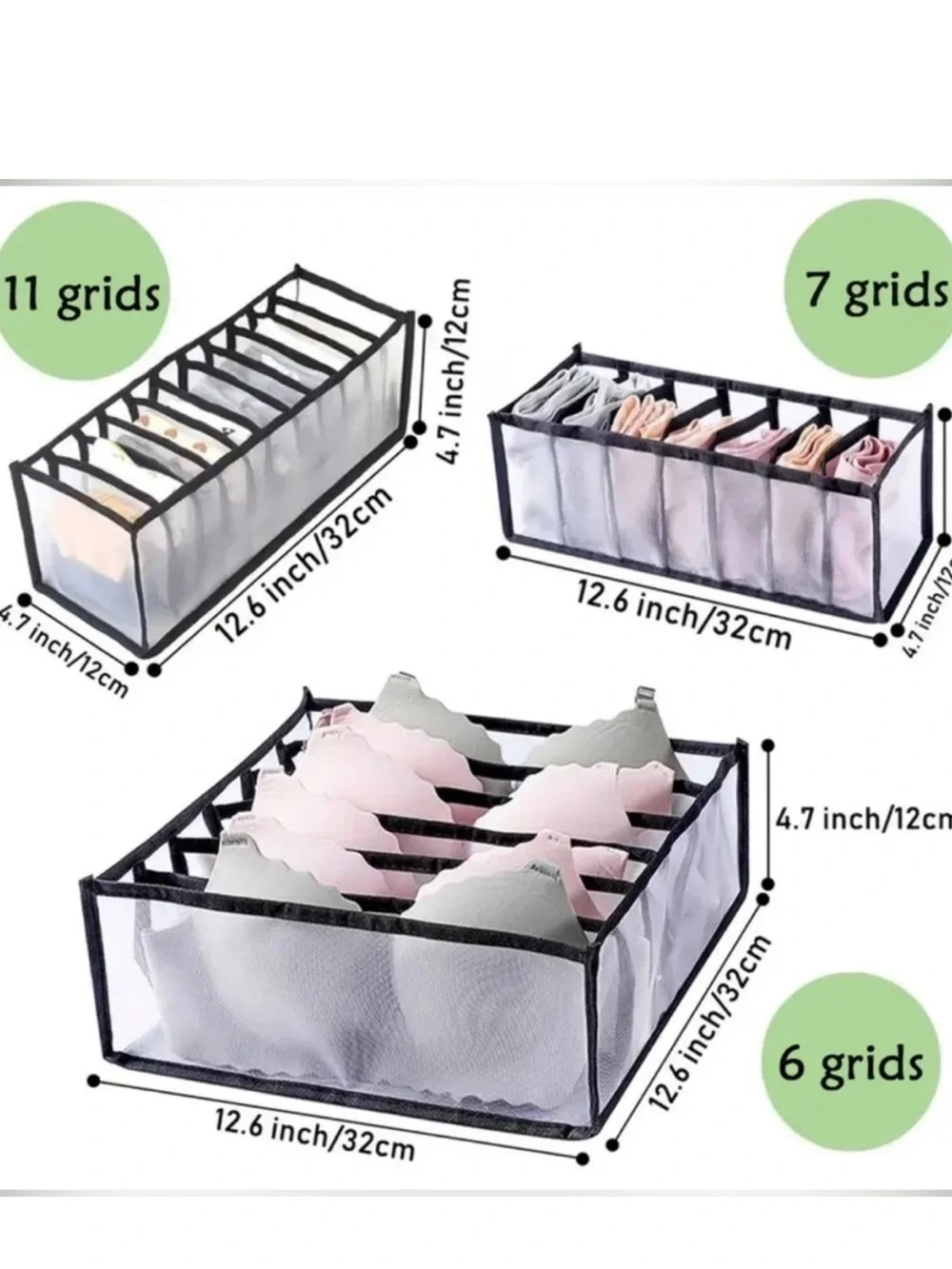 Undergarment drawer organizers 3